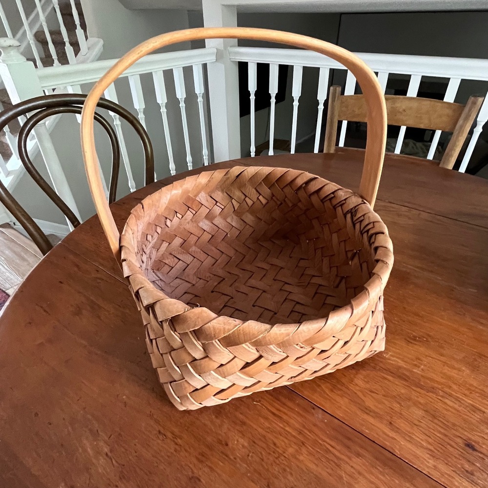 Vintage Woven Bentwood Basket